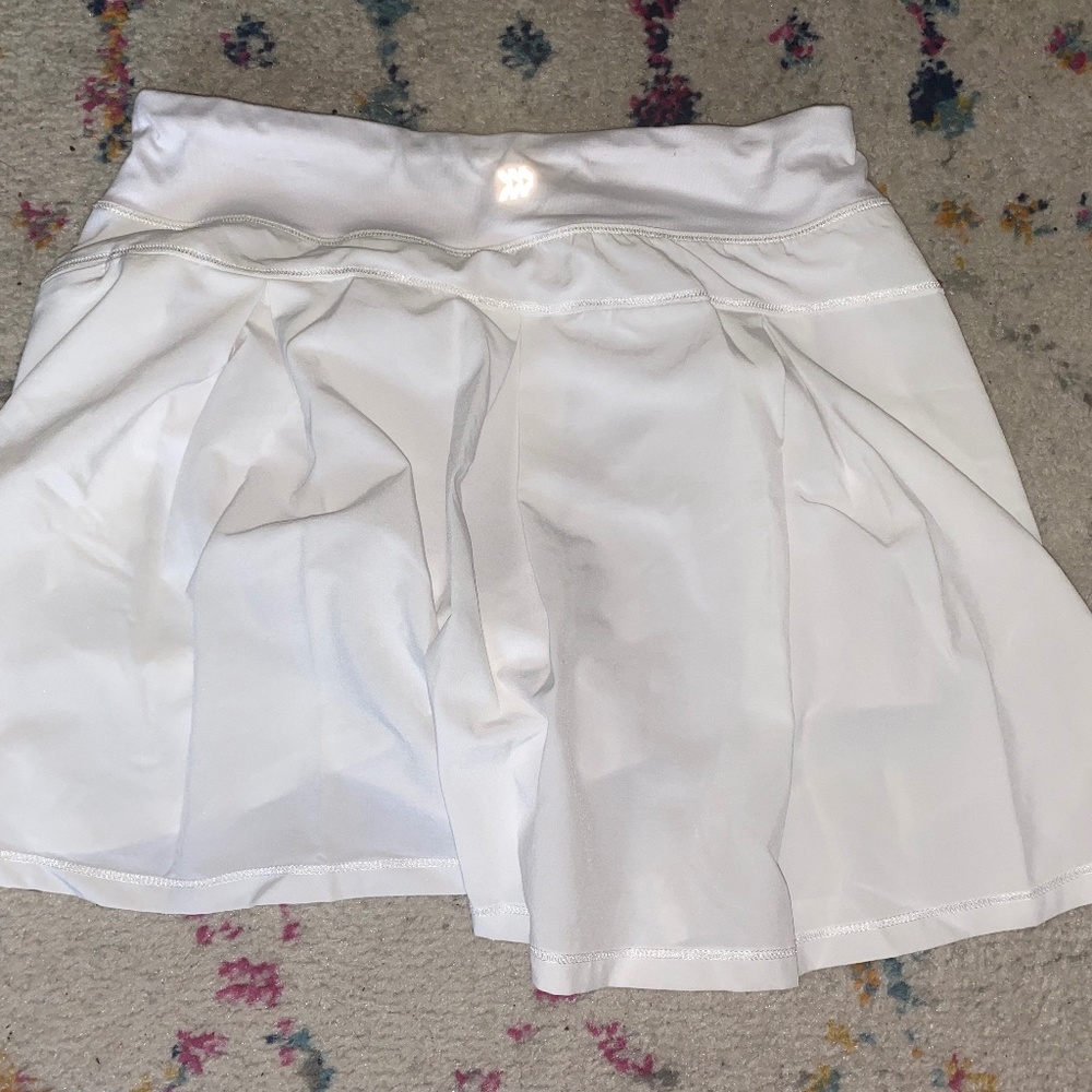 White tennis skirt